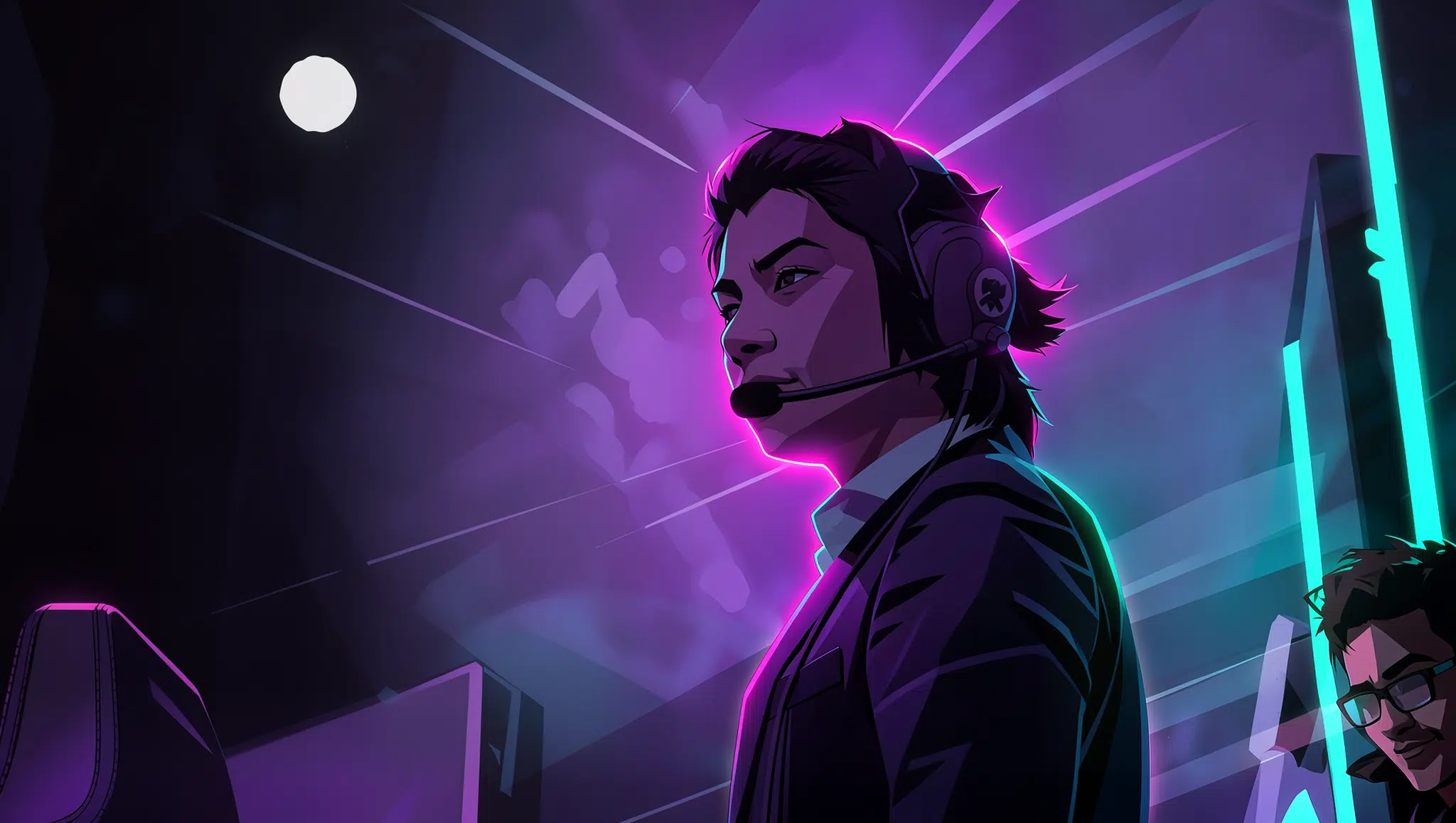 Abstract illustration inspired by competitive gaming